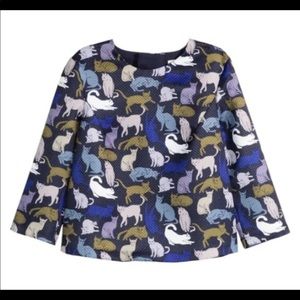 H&M Cat Print Blouse